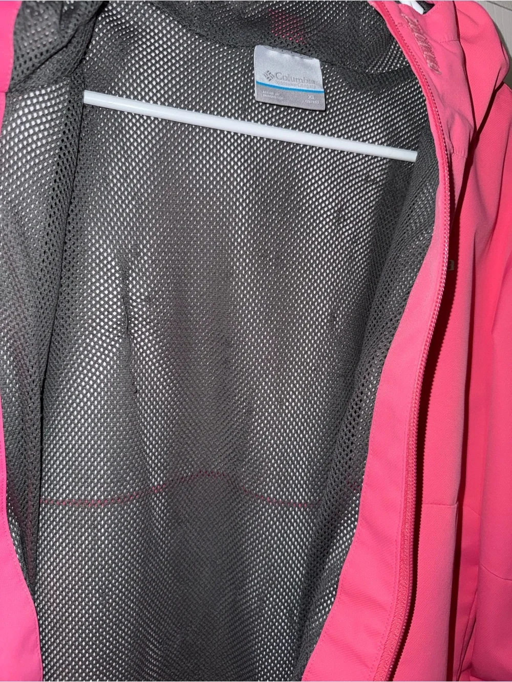 Columbia Kids Bright Pink Hooded Rain Jacket